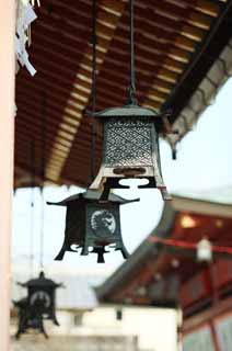 Foto, materiell, befreit, Landschaft, Bild, hat Foto auf Lager,Fushimi-Inari Taisha Shrine Gartenlaterne, grtnern Sie Laterne, Ein Rand der Dachberhnge, Inari, Fuchs