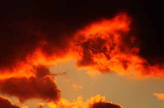 Foto, materieel, vrij, landschap, schilderstuk, bevoorraden foto,De zonsondergang bewolking, Hersenschim, Rood, Wolk, Bij donker