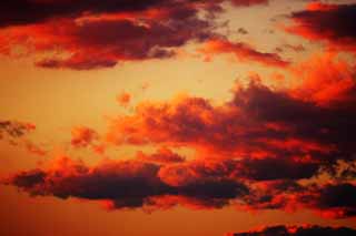 Foto, materiell, befreit, Landschaft, Bild, hat Foto auf Lager,Der Sonnenuntergang verhngt, Phantasie, Rot, Wolke, Bei Dunkelheit