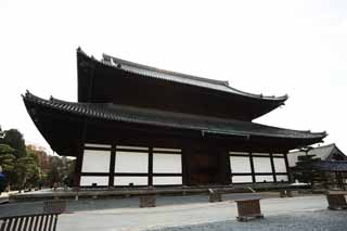 photo,material,free,landscape,picture,stock photo,Creative Commons,The Tofuku-ji Temple main hall of a Buddhist temple, Chaitya, gabled and hipped roof, lean-to, 