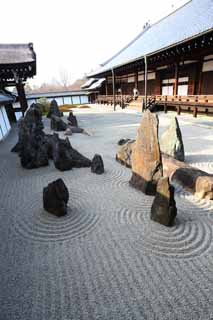 foto,tela,gratis,paisaje,fotografa,idea,Tofuku - ji templo chief sacerdote encabeza yarda del Hall para las ceremonias estatales, Chaitya, Roca, Puerta chino -style, Paisaje jardn de jardn japons seco