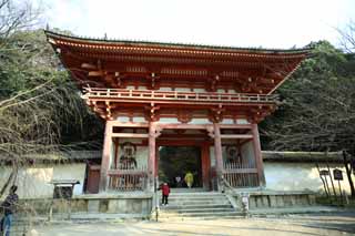 Foto, materiell, befreit, Landschaft, Bild, hat Foto auf Lager,Daigo-ji Temple Deva Tor, Chaitya, Buddhistisches Bild, Zwei Deva-Knige, Deva King-Bild