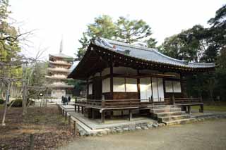 Foto, materieel, vrij, landschap, schilderstuk, bevoorraden foto,Daigo-ji Temple Kiyotaki heiligdom voorkant heiligdom, Chaitya, Kiyotaki honorific titel van een Japanse godheid, Lokale godheid Corporatie, Shoji