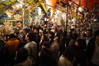 photo,material,free,landscape,picture,stock photo,Creative Commons,The Arabian bird Shinto shrine Cock Fair, stand, , rake, Business prosperity