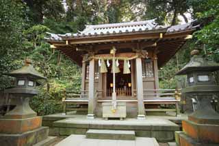 Foto, materieel, vrij, landschap, schilderstuk, bevoorraden foto,Eshima Heiligdom kant Tsunomiya Yasaka-jinja Heiligdom, Lager heiligdom, Shinto heiligdom, , Ozunu Enno