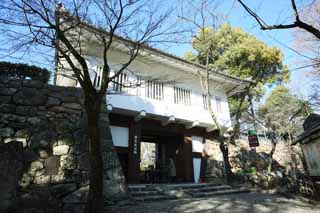 Foto, materieel, vrij, landschap, schilderstuk, bevoorraden foto,Inuyama-jo Kasteel kasteel poort, Blanke Imperiaal kasteel, Etsu Kanayama, Kasteel, 
