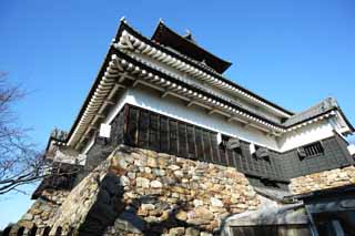 photo,material,free,landscape,picture,stock photo,Creative Commons,The Inuyama-jo Castle castle tower, white Imperial castle, Etsu Kanayama, castle, castle