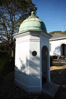 photo, la matire, libre, amnage, dcrivez, photo de la rserve,Muse du Village de Meiji-mura Akasaka villa impriale bote de la sentinelle de la porte de devant, construire du Meiji, L'occidentalisation, Btiment du de l'ouest-style, Hritage culturel