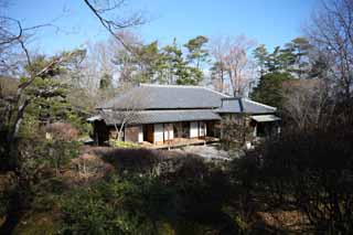 Foto, materiell, befreit, Landschaft, Bild, hat Foto auf Lager,Meiji-mura-Dorf Museum Ougai Mori / Soseki Natsume-Haus, das Bauen vom Meiji, Die Verwestlichung, Japanisch-Stilhaus, Kulturelles Erbe