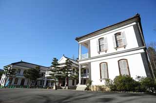 foto,tela,gratis,paisaje,fotografa,idea,Mie del gobierno edificio del museo de pueblo de Meiji - mura, Construccin del Meiji, La occidentalizacin, Edificio historia de vaqueros -style, Herencia cultural