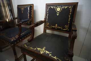 photo,material,free,landscape,picture,stock photo,Creative Commons,The chair of the Meiji-mura Village Museum Imperial Family, The Imperial Family, The Emperor, Western-style furniture, Cultural heritage