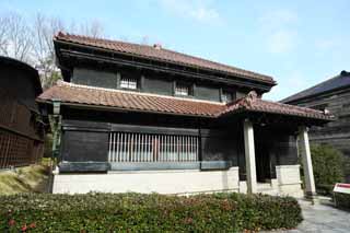 foto,tela,gratis,paisaje,fotografa,idea,Yasuda Branch de Aizu del banco del museo de pueblo de Meiji - mura, Construccin del Meiji, La occidentalizacin, Edificio historia de vaqueros -style, Herencia cultural