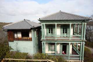 Foto, materiell, befreit, Landschaft, Bild, hat Foto auf Lager,Meiji-mura-Dorf Museum Yamate, Kobe Westerner-Haus, das Bauen vom Meiji, Die Verwestlichung, West-Stilgebude, Kulturelles Erbe