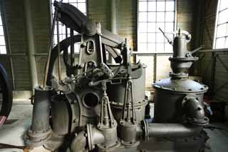 Foto, materiell, befreit, Landschaft, Bild, hat Foto auf Lager,Meiji-mura Village Museum Maschine, Maschine vom Meiji, Die Verwestlichung, Fabrik, Kulturelles Erbe