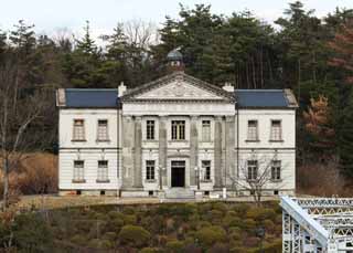 foto,tela,gratis,paisaje,fotografa,idea,La biblioteca del Gabinete del museo de pueblo de Meiji - mura, Construccin del Meiji, La occidentalizacin, Edificio historia de vaqueros -style, Herencia cultural