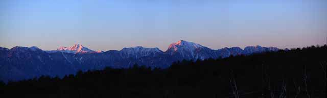 photo,material,free,landscape,picture,stock photo,Creative Commons,Southern Alps whole view, The Alps, Mountain climbing, The sunrise, The snow