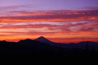 Foto, materiell, befreit, Landschaft, Bild, hat Foto auf Lager,Der Morgen von Mt. Fuji, Mt. Fuji, Die Morgenglut, Wolke, Farbe