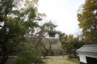 photo,material,free,landscape,picture,stock photo,Creative Commons,Okayama-jo Castle viewing the moon oar, castle, corner oar, Crow Castle, Crow Castle