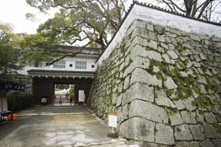 photo,material,free,landscape,picture,stock photo,Creative Commons,The Okayama-jo Castle corridor gate, castle, castle gate, Crow Castle, Crow Castle