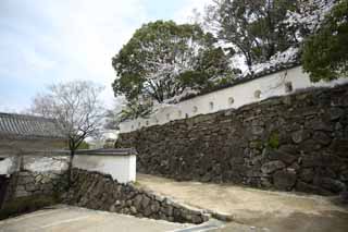 photo,material,free,landscape,picture,stock photo,Creative Commons,Okayama-jo Castle castle wall, castle, Ishigaki, Crow Castle, 