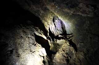 Foto, materieel, vrij, landschap, schilderstuk, bevoorraden foto,Ohkubo tunnel van Iwami-zolver-mijn, De galerie, Ader, Een eeuwig aanslagvorming, Somo