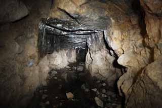 photo,material,free,landscape,picture,stock photo,Creative Commons,Ohkubo tunnel of Iwami-silver-mine, The gallery, vein, An eternal deposit, Somo