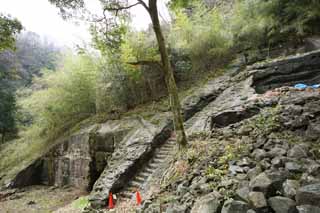 foto,tela,gratis,paisaje,fotografa,idea,Una raticida de arsenical del rastro de pueblo de Iwami - plata - mina, Escaleras, Se queda, Cementerio, Somo