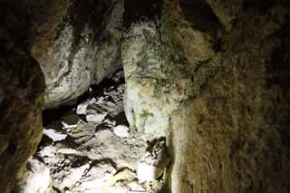 Foto, materiell, befreit, Landschaft, Bild, hat Foto auf Lager,Ryugenji-Tunnel der Iwami-Silber-Grube, Die Galerie, Vene, Eine ewige Anzahlung, Somo