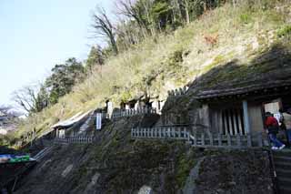 photo,material,free,landscape,picture,stock photo,Creative Commons,500, Ginzan, Iwami Rakan, Chaitya, stone cavern, Rakan image, Prayer