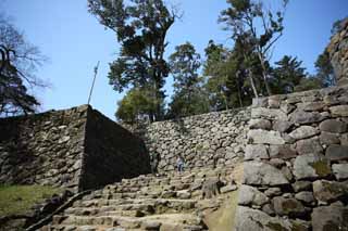 , , , , ,  .,Matsue-jo ,  stairway, -, , Ishigaki