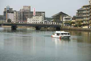 photo,material,free,landscape,picture,stock photo,Creative Commons,Great Hashikawa, Ohashi, Lake Shinji-ko, bridge, blue sky