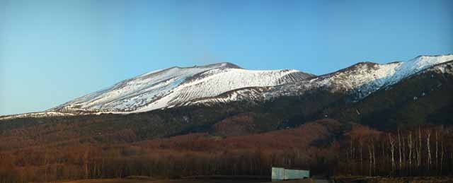 photo, la matire, libre, amnage, dcrivez, photo de la rserve,Mt. Asama-yama, Neige, volcan, Bave balancent, Lave