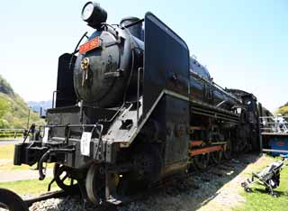 Foto, materieel, vrij, landschap, schilderstuk, bevoorraden foto,Spoorweg wasem locomotief D51, Spoorweg, , Bewasem locomotief, Reiziger