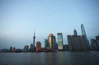 Foto, materieel, vrij, landschap, schilderstuk, bevoorraden foto,Een torenflat van Sjanghai, Hoogbouw, Bij donker, Ik maak het boven aan, Torenflat